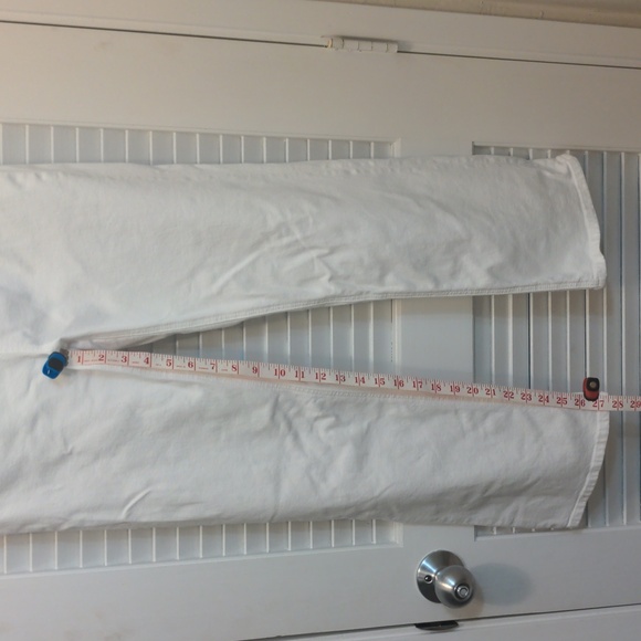 J. crew slim demi boot sz 28 white (approx 27.5 inch inseam and waist 32 around) - Picture 3 of 4